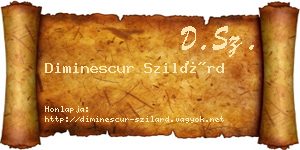 Diminescur Szilárd névjegykártya