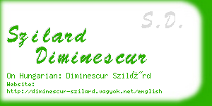 szilard diminescur business card